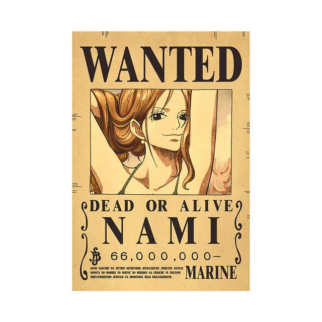 Anime Luffy Gear 5 One Pieces Bounty Wanted Posters