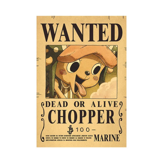 Anime Luffy Gear 5 One Pieces Bounty Wanted Posters