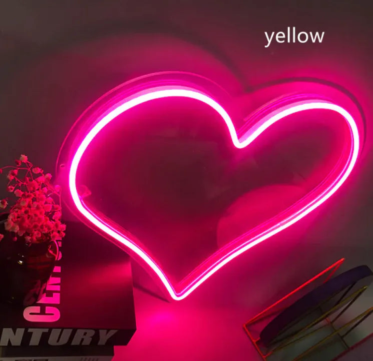 Heart-Shaped LED Neon Decorative Light