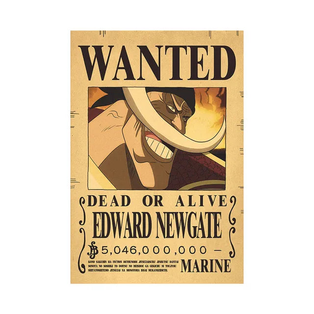 Anime Luffy Gear 5 One Pieces Bounty Wanted Posters