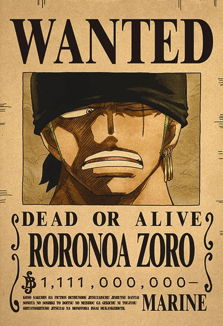 Anime Luffy Gear 5 One Pieces Bounty Wanted Posters