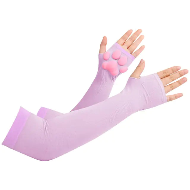 Sexy Cat Paw Design Spandex Arm Sleeves